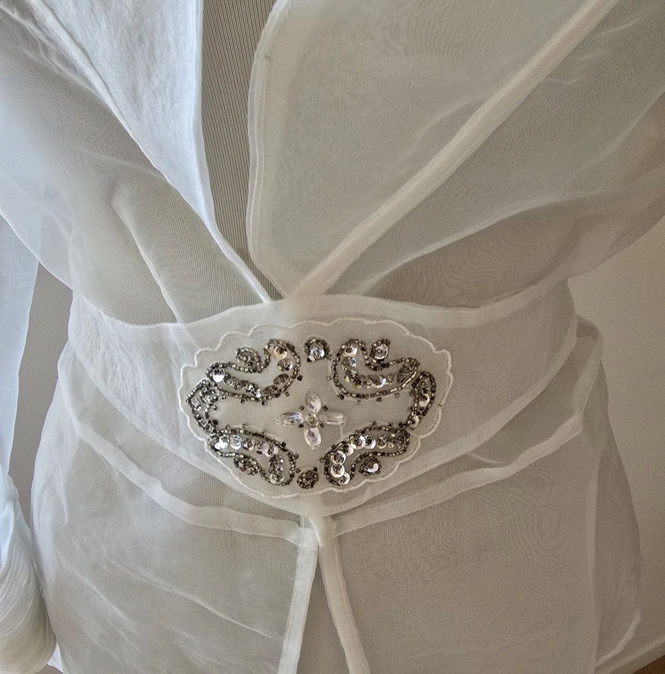 Camicette: Designerbluse weiss durchsichtig – Usato da Bergdietikon venduto da ewa1005 5
