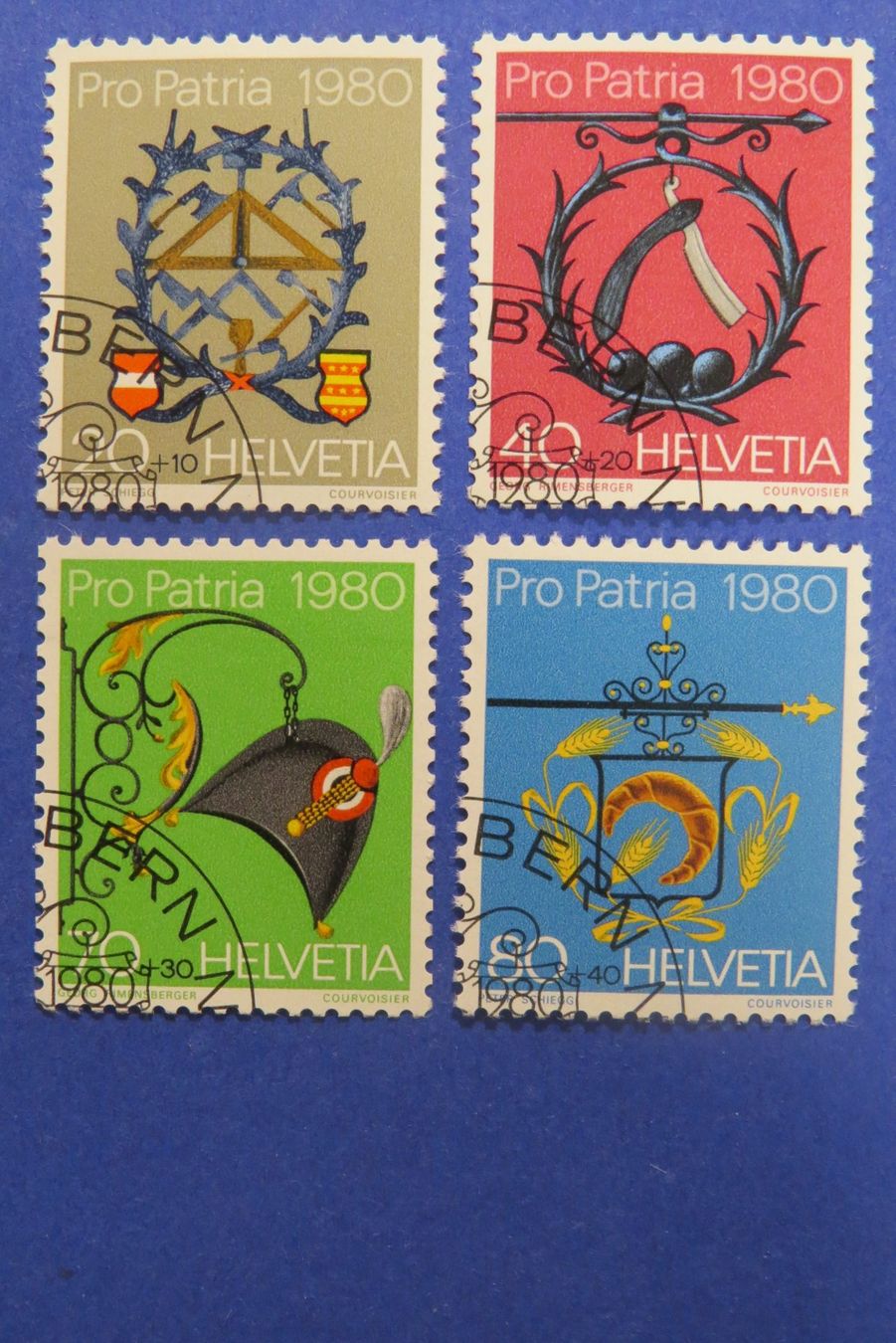 Tutti i francobolli: Serie Pro Patria 1980 - off.Ersttag-Eckstempel BERN – Usato da Brunnen venduto da Kumari