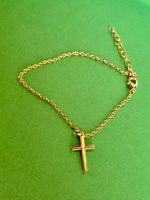 Fussketteli KREUZ Jesus (Gold)