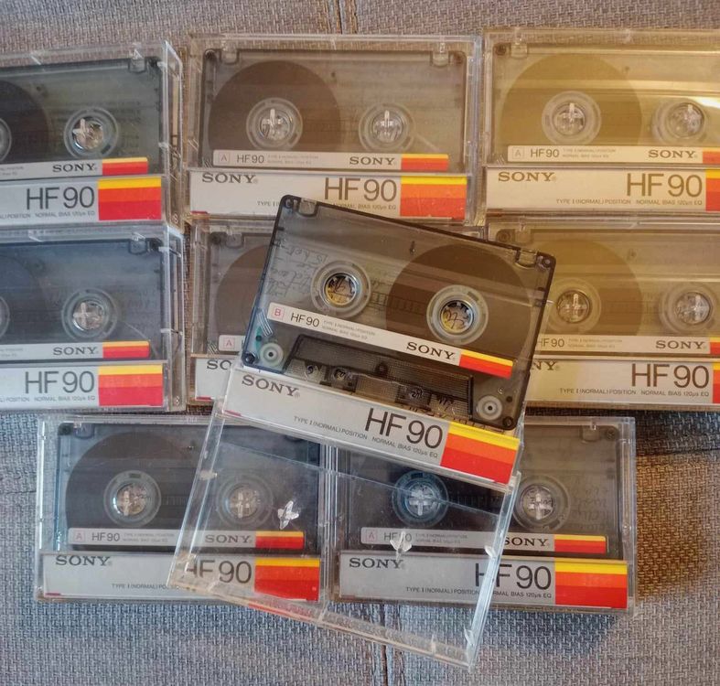 LOT 6 CASSETTES K7 audio SONY HF 90 neuf emballé M3