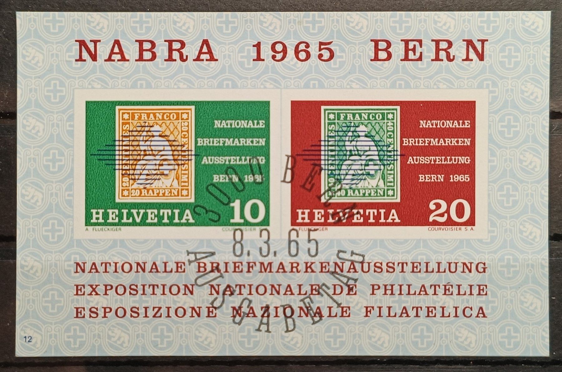 Tutti i francobolli: 1965 NABA Bern ET-Stempel – Usato da Dübendorf venduto da goeggi79