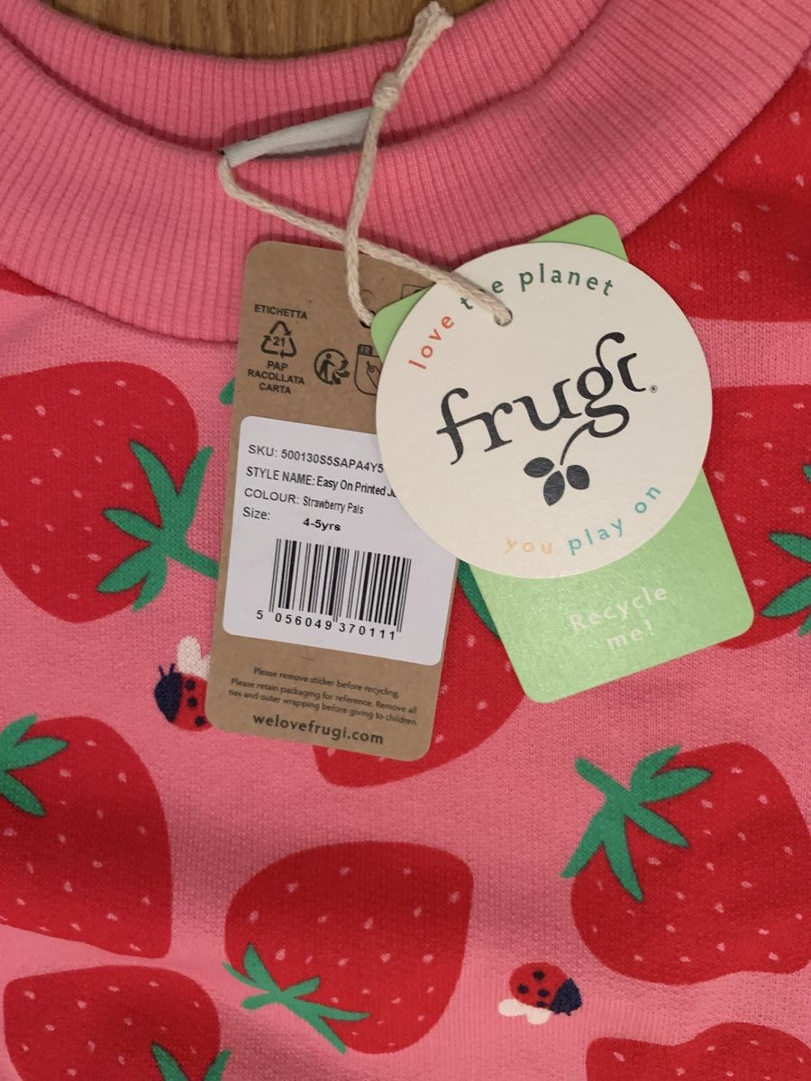 Frugi Maglioni & Felpe: Frugi Erdbeer-Pulli, Grösse 4-5 Jahre, NEU mit Etikett – Nuovo e nell'imballaggio originale da Jegenstorf venduto da Annina0506 1