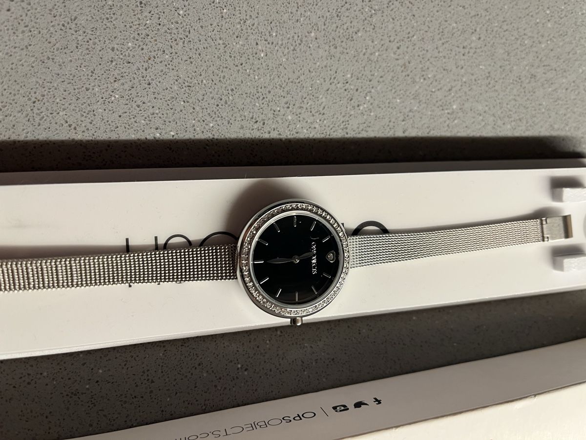Orologi: Orologio Ops Objects Argento e nero con cristalli Nuovo! – Nuovo e nell'imballaggio originale da Osogna venduto da lil_kfs9 2