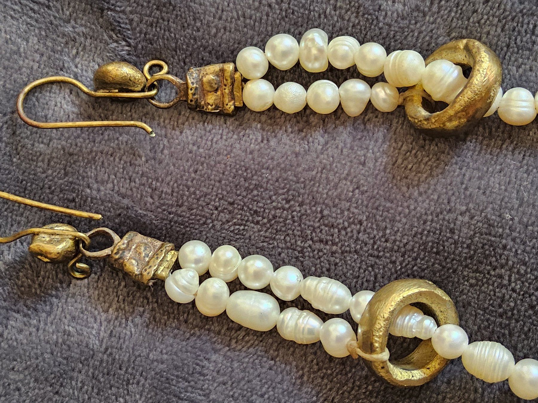 Ohrringe & -stecker: Vintage echte Perlen goldene Ohrhänger, 80er – Gebraucht aus Zürich von philpip 3