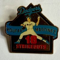 MLB - Dodgers - Record - Koufax & Martinez. Pins Emaillé1991