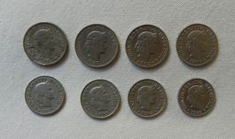 MÜNZENLOT ab 1883 10+20 RAPPEN