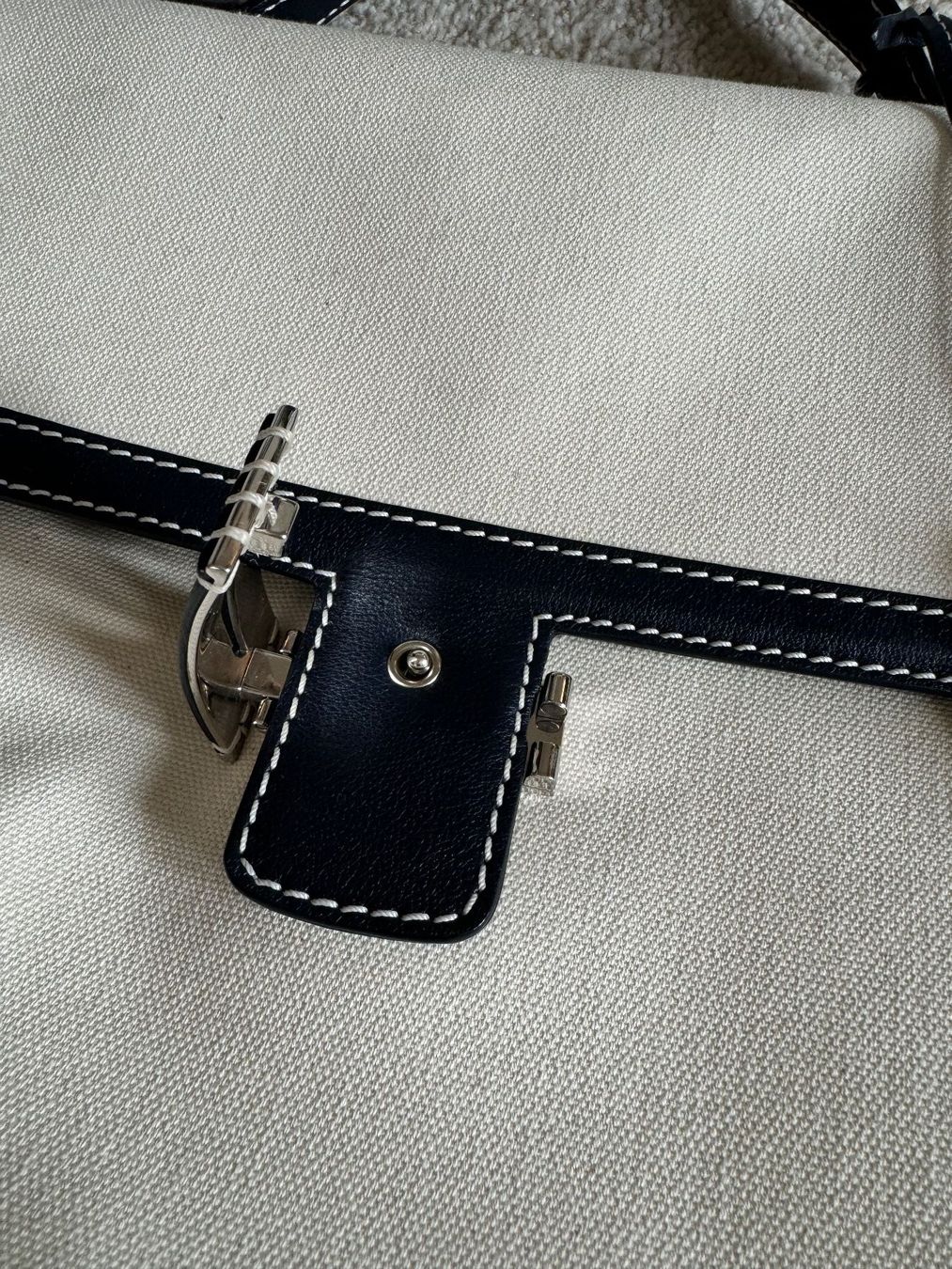 Borse da donna: Myriam Schaefer Paris Handtasche Canvas Leder – Usato da Meilen venduto da Antete 2