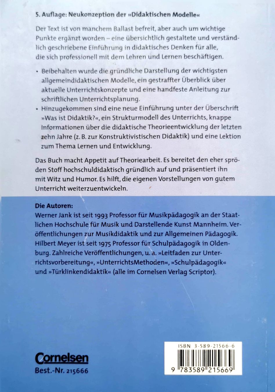 Libri: Didaktische Modelle - Jank & Meyer – Usato da Bern venduto da Libre_raria 1