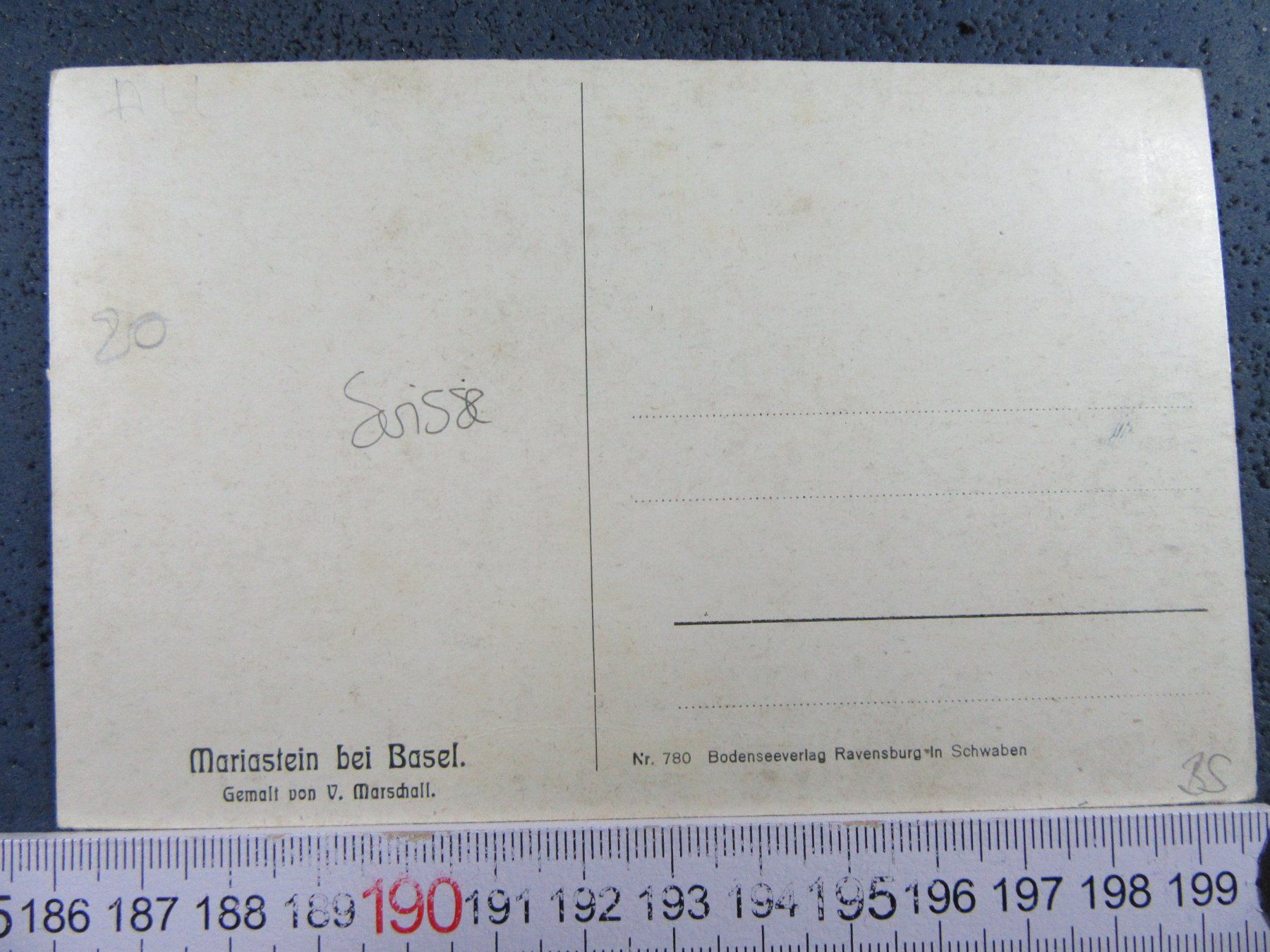 Cartoline postali: MARIASTEIN BEI BASEL SO AK KÜNSTLER V.MARSCHALL BUG – Usato da Ettingen venduto da Hausi4711 1