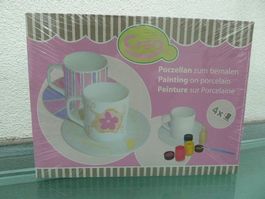PORZELLAN zum BEMALEN 4x Espressotassen