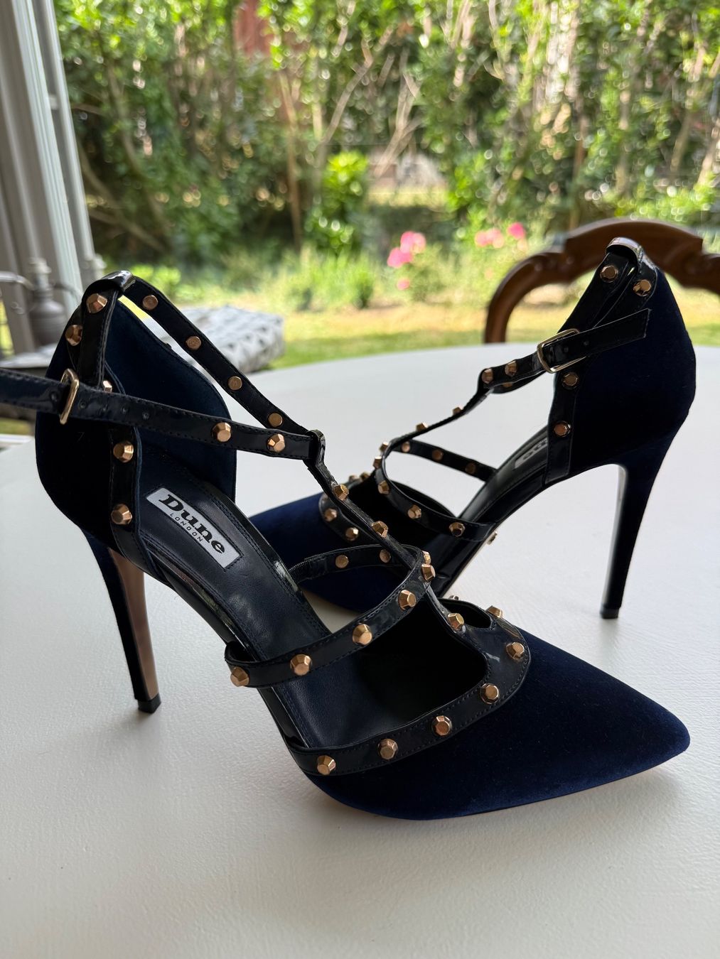 Dune London Damenschuhe: Dune London Pumps Samt, dunkelblau, Top! – Neu (gemäss Beschreibung) aus Dietschwil von adr_gs9w 1