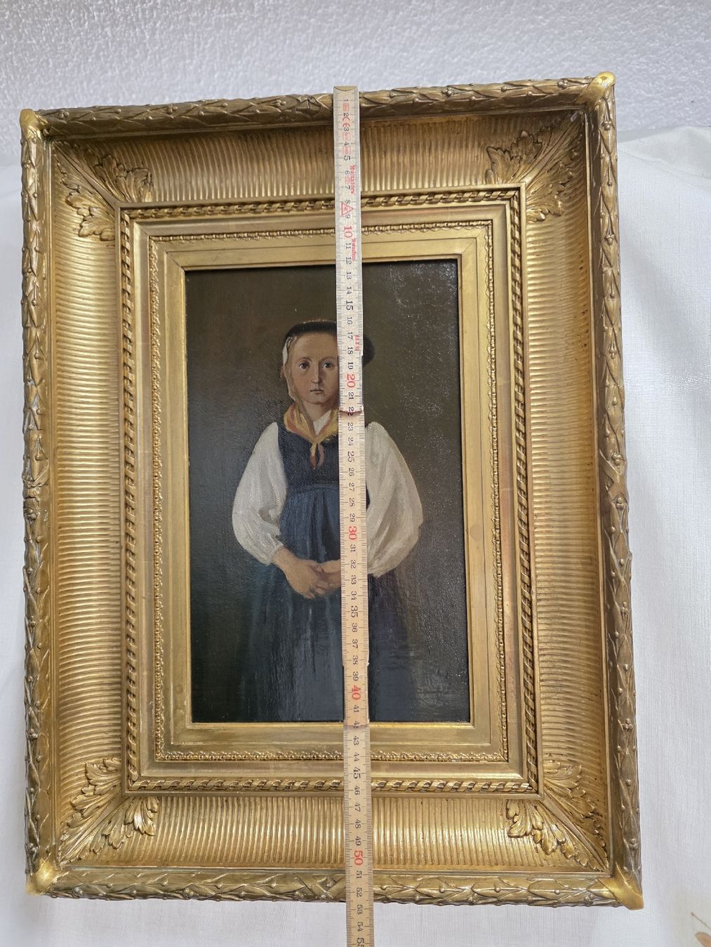 Dipinti: Gemälde Madonnenfigur mit Rahmen Antikes Öl Bild – Usato da Wolfertswil venduto da Antiko 2