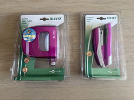 Leitz Locher und Bostitch lila Neu