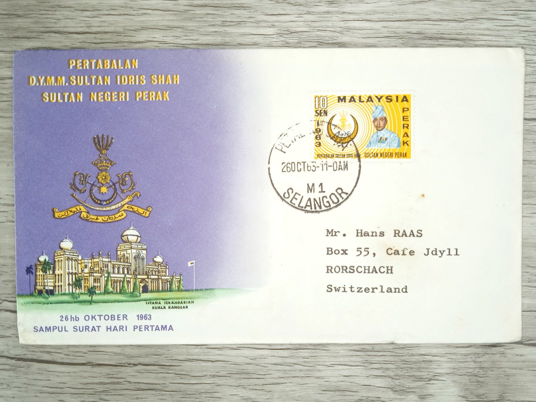 Alle Briefmarken: TR84 Enveloppe + Timbre Malaisie 1963 – Gebraucht aus Cousset von Patrick_Collections
