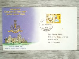 TR84 Enveloppe + Timbre Malaisie 1963