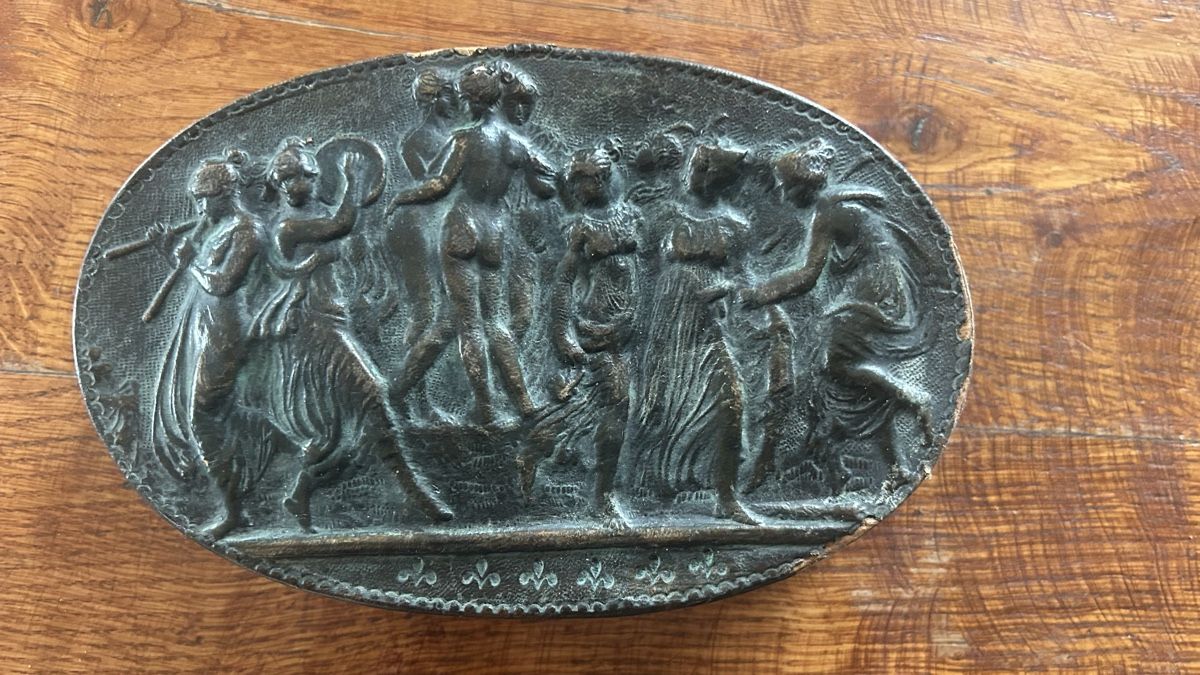 Schmuckkästen: Schmuckdose, Schatulle mit Prägung, Oval – Gebraucht aus Riedholz von Frettchen63 1