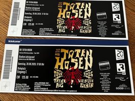 DIE TOTEN HOSEN Konzert Ticket Zürich 20.06.2026