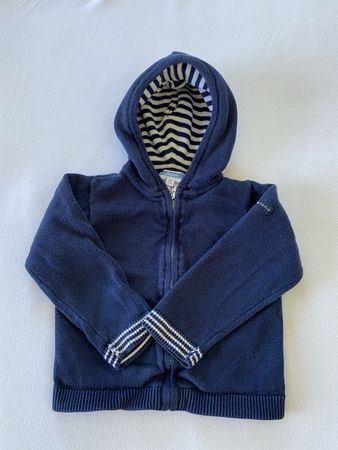 Jacadi Kapuzenjacke blau gestreift Grösse 81 cm 18 M