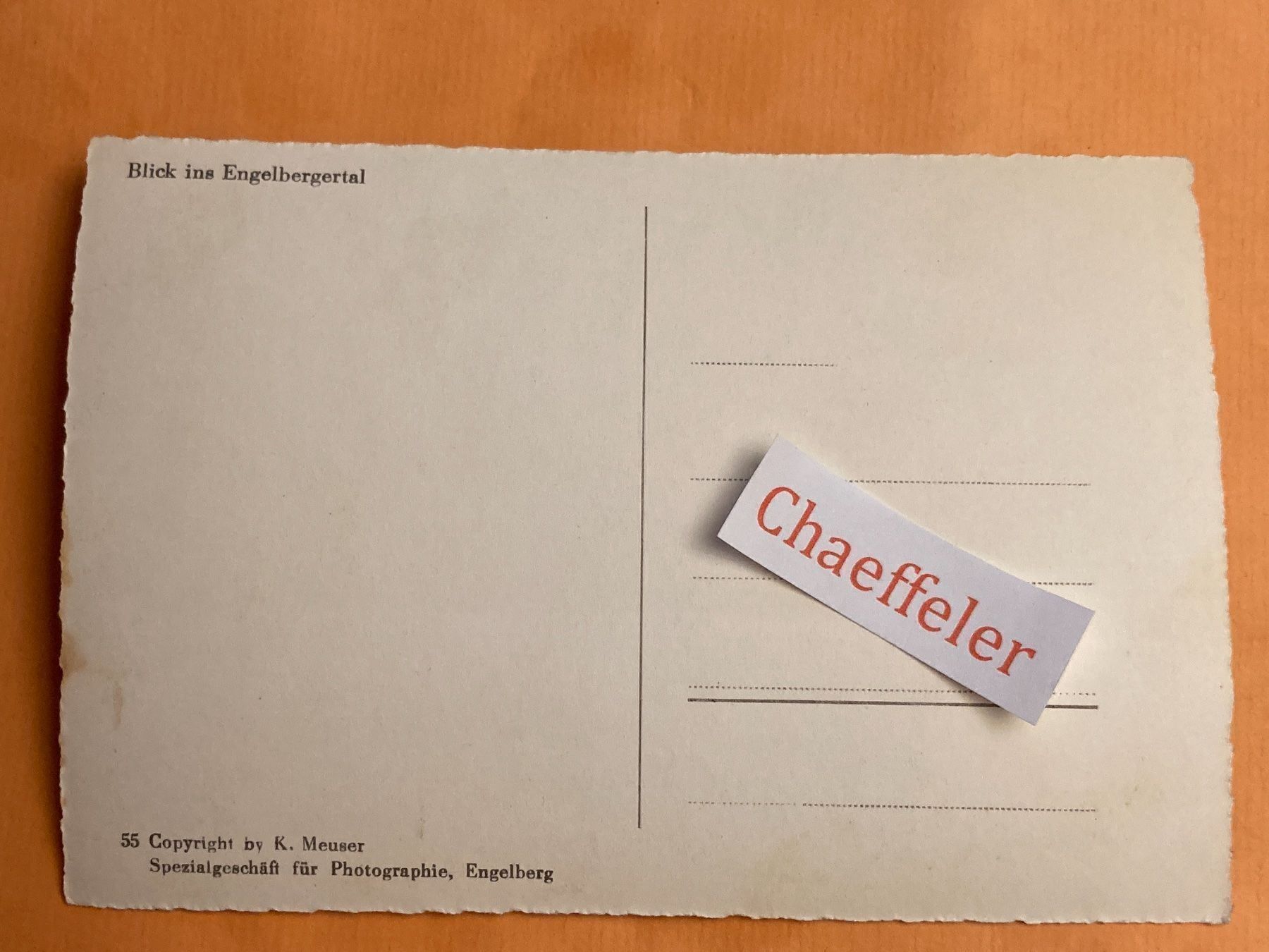 Cartoline postali: Blick ins Engelbergertal – Usato da Zürich venduto da Chaeffeler 1