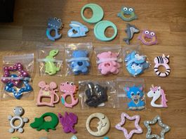 Baby Beissringe 28 Stk. Nuggikettenmaterial