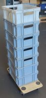 7 Stk. Lagerboxen, Stapelboxen - Höhe 145mm - assortiert