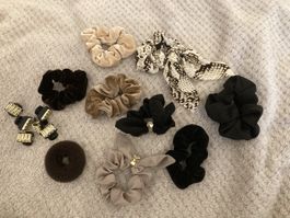 Haargummi und Haarklammer Set gemäss Bilder