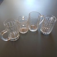 4 antike Biergläser Humpen