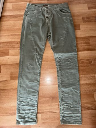 PLEASE Damen Hose, Khaki Gr. XS, einf. Bundweite ca. 38 cm