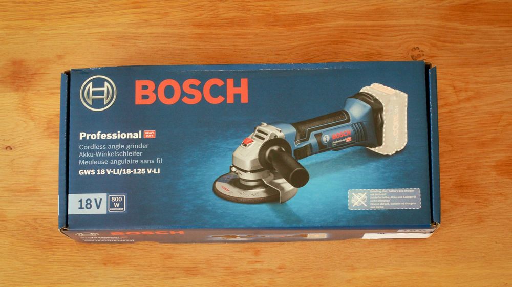 Bosch Blauw GWS 18-125 V-Li accu haakse slijper | 18v 5.0Ah Li-Ion | in