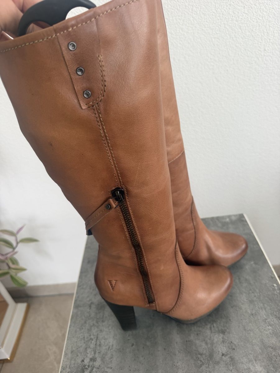 Damenschuhe: Venturini Lederstiefel cognac, Gr. 39 – Gebraucht aus Uzwil von Calla03 1