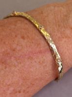 Armband 800er Silber vergoldet mit synthetischen Steinchen