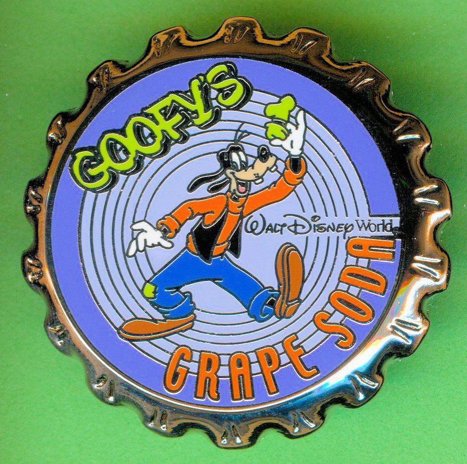 Disney Placchette & Badge: DISNEY  GOOFY'S  Grape Soda – Usato da Winterthur venduto da Sammleroase