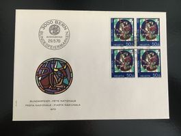 Pro Patria 1970 / FDC / Viererblock