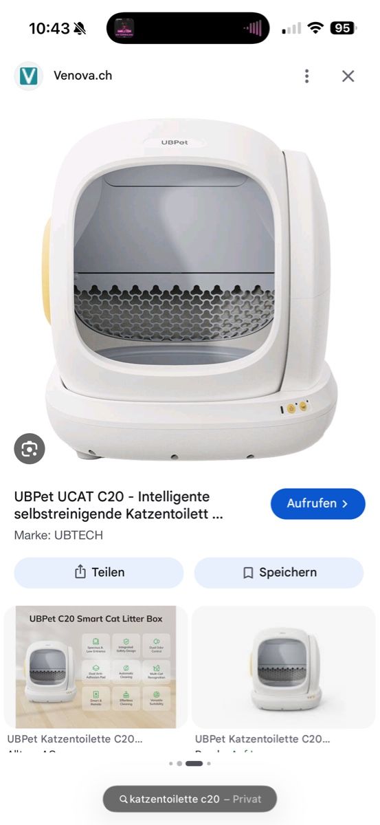 WC: Selbstreinigendes Katzen WC – D'occasion à Wetzikon ZH par moira.heierli