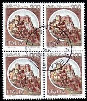 ITALIEN 1982 4ERBLOCK 200 LIRE ROMA GESTEMPELT - V28