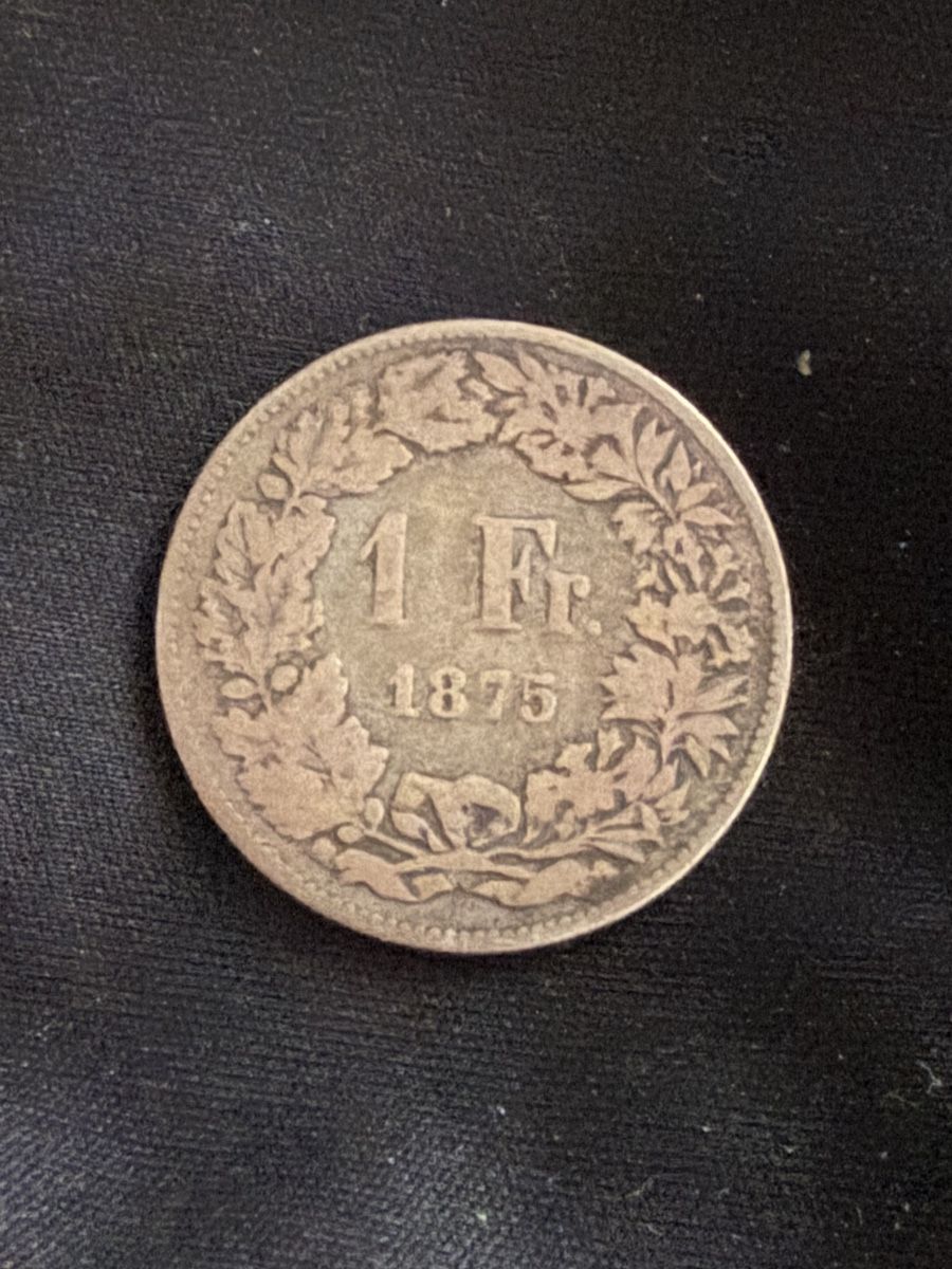 Tutti le monete: Pièce 1 Fr 1875 Helvetia argent – Usato da Binningen venduto da Cchatz