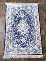 N13 Orientteppich handgeknüpft Seide dünn 98x142
