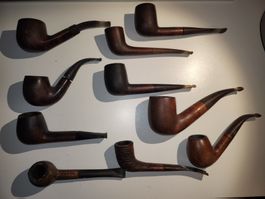 Pfeifen-Sammlung: 10 antike Tabakpfeifen aus Holz!
