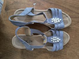 Cityline Keilsandalen, hellblau, Grösse 38, Sommer!