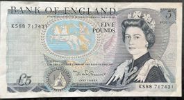 Seltene 5 Pfund Note - Bank of England