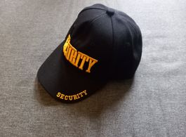 4x Schwarze Kappen SECURITY bestickt - Casquette sécurité
