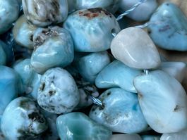 Strang echte Dom. Rep. Larimar Nuggets / stone 8-10 mm