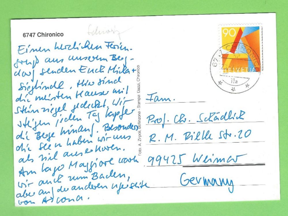 Cartoline postali: Chironico Tessin – Usato da Zürich venduto da t24_de 1