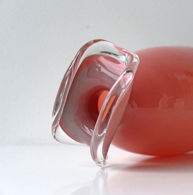 Murano Vasi & Recipienti: Rosa Murano Glas Vase – Usato da Zürich venduto da nojuma 5