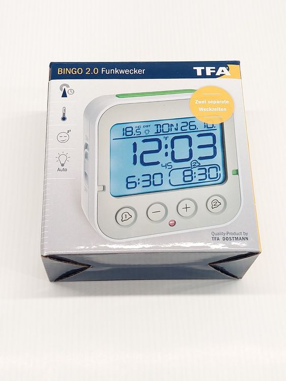 Tfa dostmann bingo wecker NEW IN BOX (Neu und originalverpackt) in ...