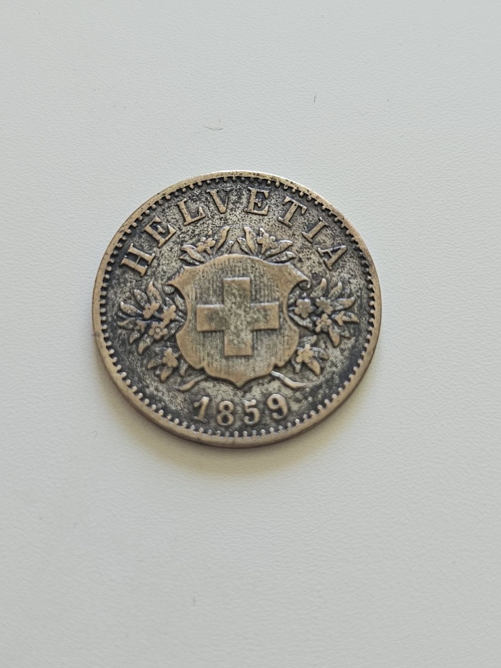 Tutti le monete: 20 Rappen 1859 – Usato da Pfäffikon ZH venduto da Melibol