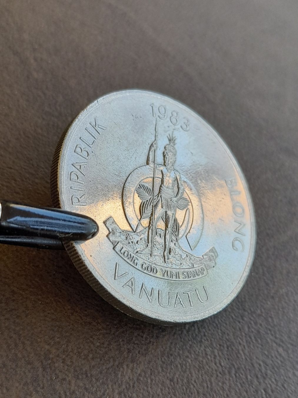 Tutti le monete: 50 Vatu 1983 VANUATU "MELANESISCHER KRIEGER" – Usato da Basel venduto da Basel_20 5