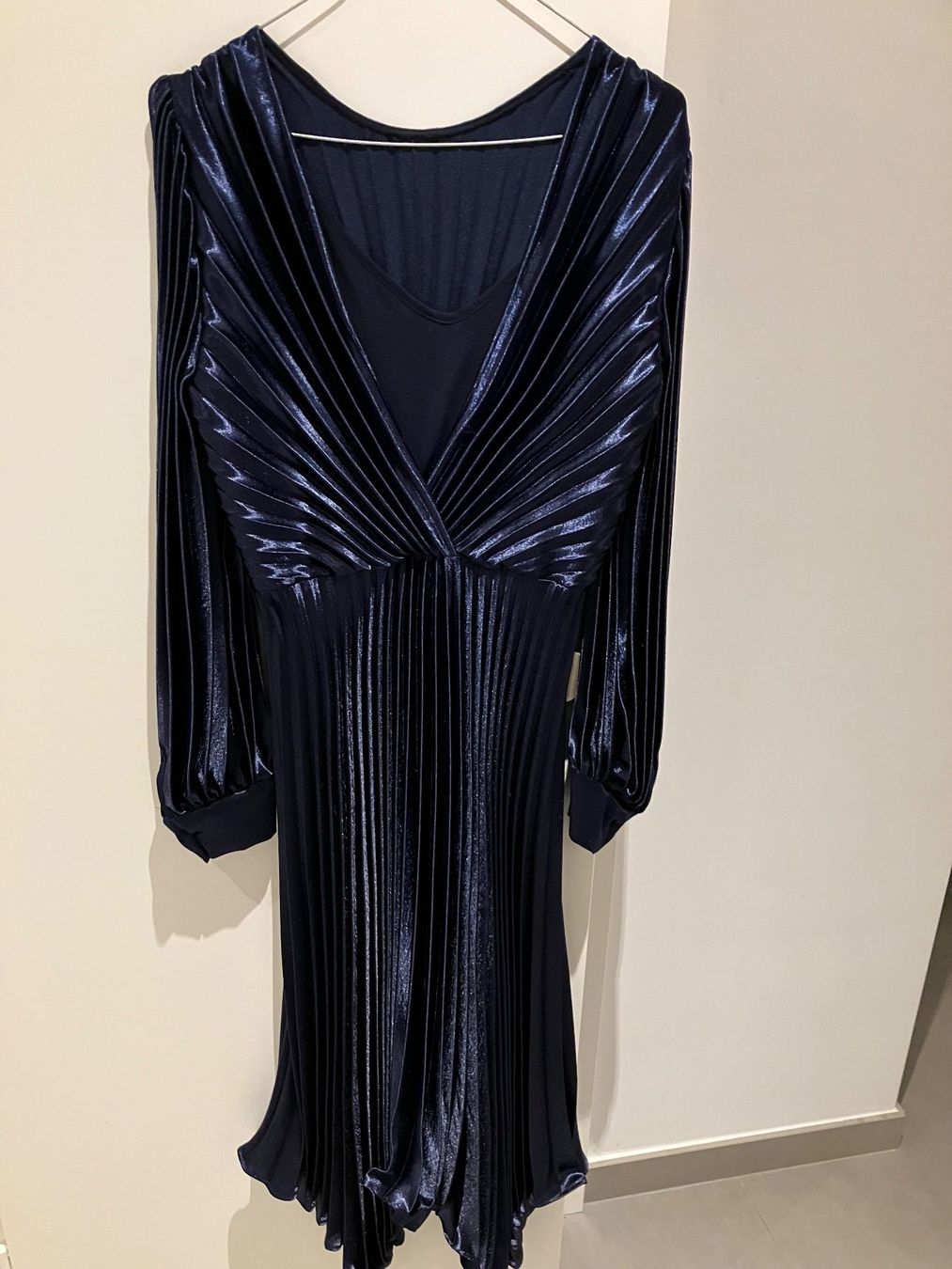 Sandro Vestiti: Sandro - robe de soirée bleue nuit décolleté dos – Usato da Vich venduto da SophieCo 4