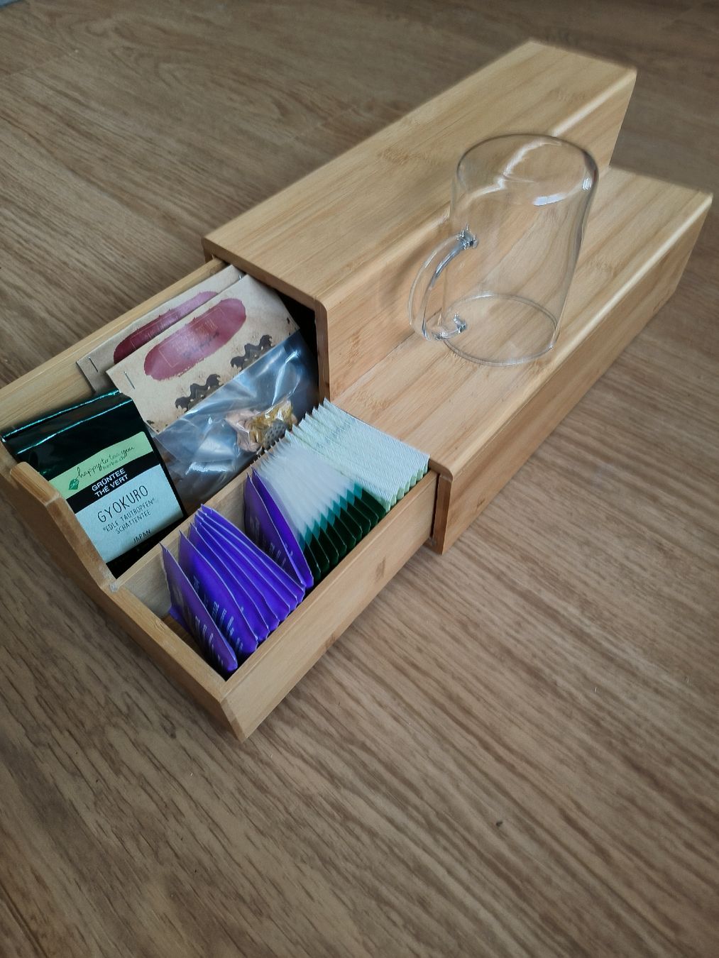 Sonstige Dekorationen & Accessoires: Bambus Teestation Organizer mit Schublade – Neu (gemäss Beschreibung) aus Thun von soundwg 1