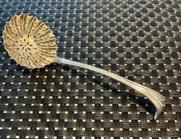 Fine 19th.c. English Sterling Silver Sugar Shifter Spoon